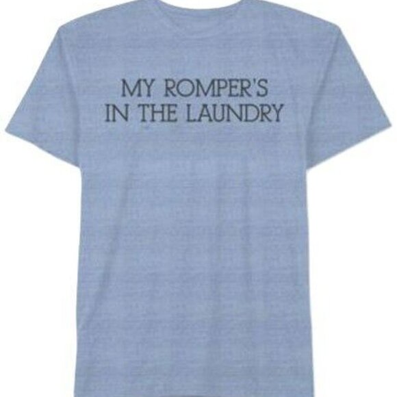 Hybrid Blue Mens Graphic-Print My Rompers in the Laundry Crew Neck T-Shirt Small - Picture 1 of 1